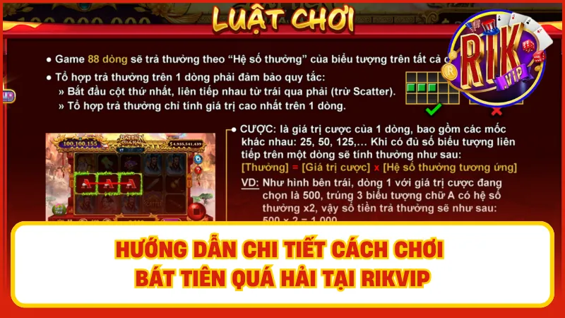 Hướng dẫn cách chơi Bát Tiên Quá Hải tại nhà cái Rikvip